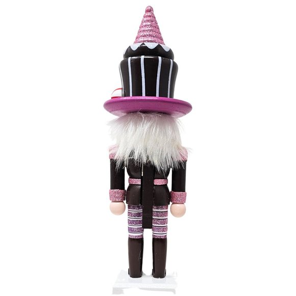 Chocolate Cupcake And Peppermint Candy Nutcracker, Wood Nutcracker, Candy Themed - Picture 4 of 5